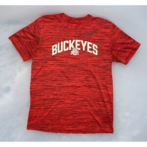 Nike Ohio State Buckeyes Dri-Fit T-Shirt  Red Performance NCAA Men’s Size Medium